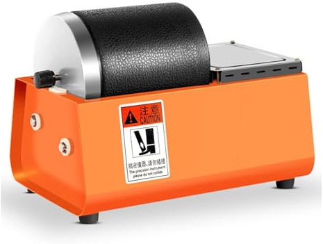 Electric Rock Tumbler - Adjustable Speed Rotary Polisher Machine with Uniform Vibration, Low Noise, and Strong Power for Effective Metal Polishing