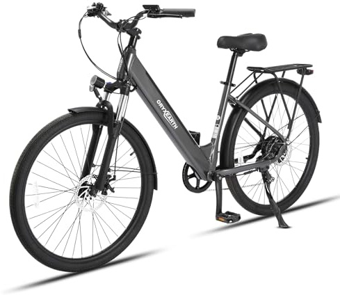 Oryxearth E Bike 250W Motor 25km/h, Pedelec Citybike EBike, bicicleta eléctrica de 7 velocidades con sensor de par de torsión para adultos, bicicleta eléctrica de trekking, alcance de 80 – 100 km