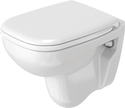 WC suspendu Duravit D-Code Compact, chasse d'eau basse, 350x480x355mm, 2211092000, Couleur: Blanc brillant