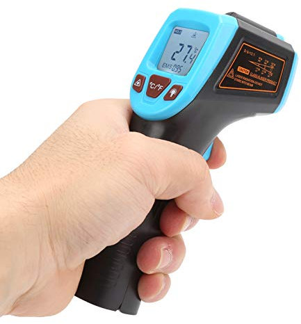 Infrared Thermometer GM320S Digital Temperature Gun with LCD Display -50 to 600°C Range Blue ABS Plastic for Industrial Hot Water Pipes Engine Parts Surface Measurement