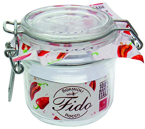 Weck Bormioli Rocco 4261 Fido Lot de 6 bocaux avec joints en caoutchouc, bocaux à dessert, pots à confiture 255 ml