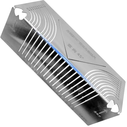 Tuxxjzm Strumento di marcatura Anglearc, angolo di precisione e, righello parallelo in acciaio inox, strumento di costruzione, righello parallelo, righello pieghevole a 90 gradi,