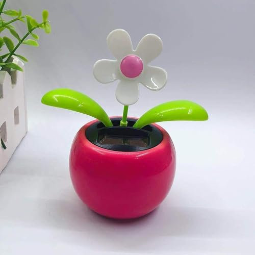 Solar Dancing Flower Car Dashboard Decorations, Funny Solar Powered Dancing Flower Pot Car Ornaments Flower Swinging Toy for Car Decor Funny Gifts for Friends Solar Power Kits