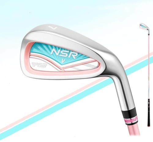 Ferri da golf #7, ferro singolo con carbonio di grado L o acciaio inossidabile 950, per destrorsi, canna da golf professionale da donna (blu, con albero in carbonio L)