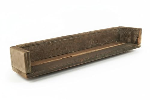 LS-LebenStil Holz Wand-Regal Ziegelform Braun 60cm Industrial Wandboard Küchen-Regal Bücherregal Recycelt Badregal, Ablageboard, Gewürzregal, Dekoregal, Schweberegal nachhaltig Upcycling