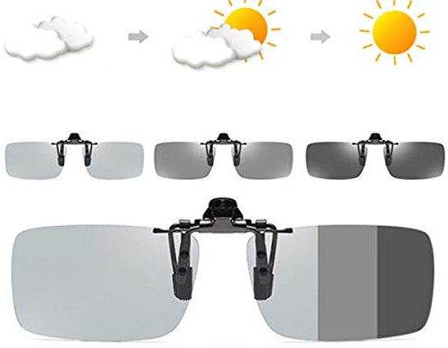 Lunettes de soleil polarisées photochromiques à clipser