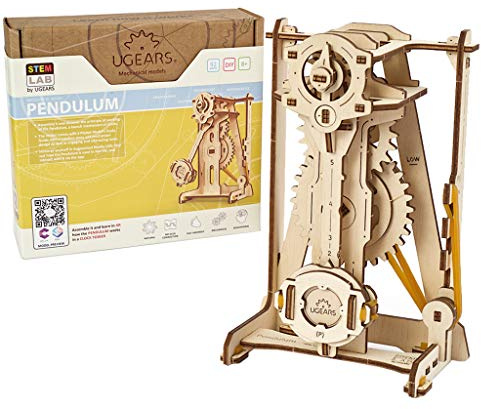 UGEARS STEM Lab 3D-pussel – STEM Set – modellbyggsats av trä – kreativ STEM leksak med app – mekanisk modell träbyggsats – 3D-träpussel för vuxna och barn 8+