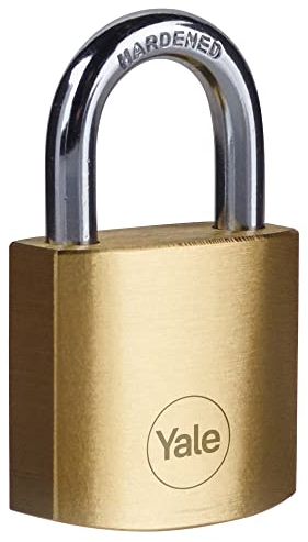 Yale - Cadenas de sécurité standard Y110B/30/115/1/B en laiton de 30 mm - Anse ouverte en acier - 3 clés