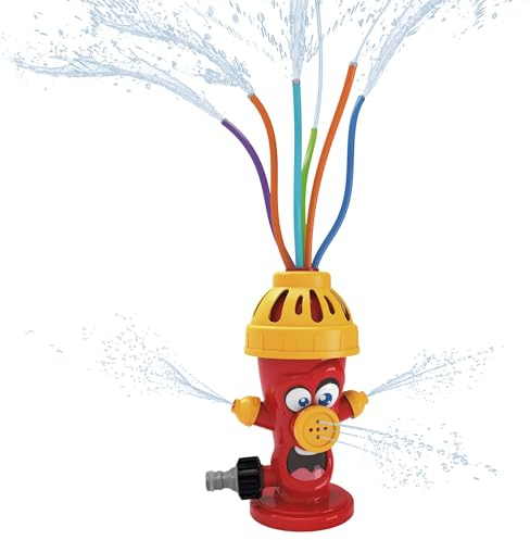 alldoro 60215 Wassersprinkler Hydrant mit spritzenden Schläuchen, Outdoor Wasser-Spielzeug für Kinder, Wasserfontäne für Sommer & Garten