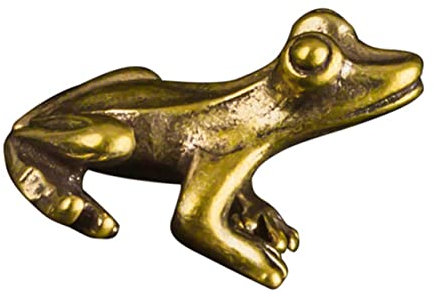 IMIKEYA Figura Di Rana In Bronzo Decorazione Da Tavolo Artigianato Creativo 2 Pezzi Ideale