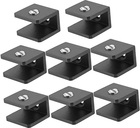 Vaguelly Glasregal Klemmklammern Hochleistungs Glasregalhalterung Regalclips Für Glas Stabile Und Langlebige Stütze Für Regale Und Ablagen