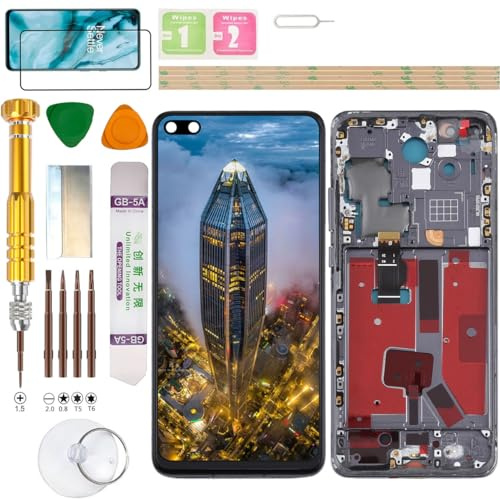 Gadget Troops Kit de repuesto de pantalla LCD (sin huellas dactilares) para Huawei P40 PRO ELS-NX9 (negro)