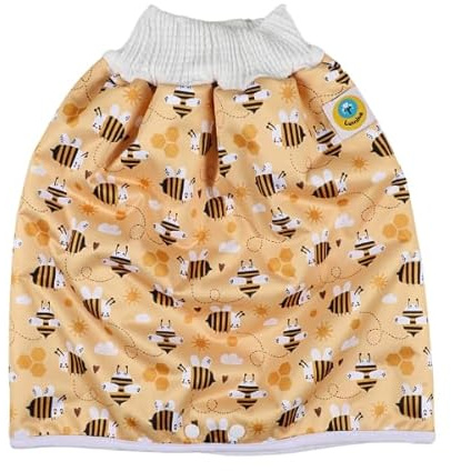 Lumina Windelrock Honey Bees – Stilvoller Auslaufschutz für Kinder ab 2,5 bis 5 Jahren – Ideal als Trainingshose & Überhose in der Nacht – Saugfähige Windelhose atmungsaktiv & waschbar, Größe 2