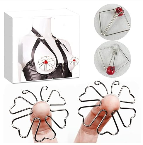 Pinces à tétons invisibles argentées pour adultes. Stimulateurs, pinces à seins réglables, bondage, fétichisme, BDSM, préliminaires, flirt,jouet pour femmes, hommes, unisexe (L) E1-X1