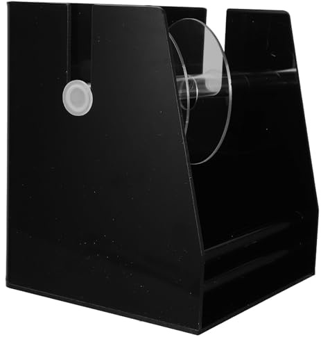 SHINEOFI Distributeur D'étiquettes en Acrylique Transparent 3 Compartiments, Support pour Rouleaux D'autocollants, Organiseur Compact pour Bureau, la Cuisine et Loisirs Créatifs,