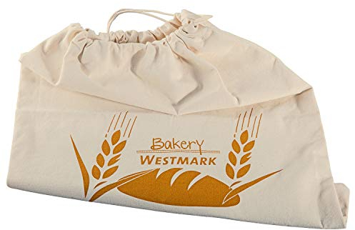 Westmark Brotbeutel/Aufbewahrungsbeutel, Mit Kordelzug, Baumwolle, Naturweiß, 32102270, 38 x 45 x 0.2 cm