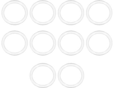 sourcing map Silicone O-Ring, 27mm OD, 21mm ID, 3mm Width, VMQ Seal Rings Gasket, White, Pack of 10