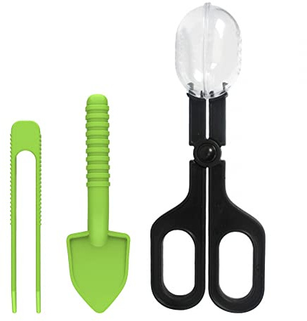DONGKER Kit Pinza Alimentazione per Rettili,Morsetto per Lucertola Trasparente Strumento Clip per Criceti Piccoli Animali
