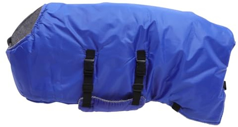 POPETPOP Calf Blanket : Thickened Winter Goat Blankets for Winter Flannelette Calf Warming Vest - Windproof Sheep Coat for Belly Protection, 42.44X33.41X0.39inch (Blue)