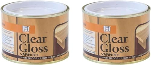 SDMAX 151 Coatings Paint Primer, Metallic Gloss Matt 180ml, Hard Drying, Hard Built, And High Performance, Non-drip Gloss Paints, (Clear Gloss Varnish, Pack of 2)