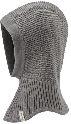 Sterntaler Strickmütze aus Baumwolle (Bio) - GOTS Unisex Schalmütze - Kinder Schlupfmütze im klassischen Muster Mix - Wintermütze - Mittelgrau, 49