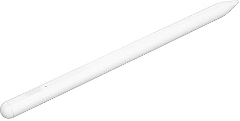 Stylus-penna, bred kompatibel, känslig digitalpenna, tyst, uppladdningsbar POM-spets för surfplattor (vit)