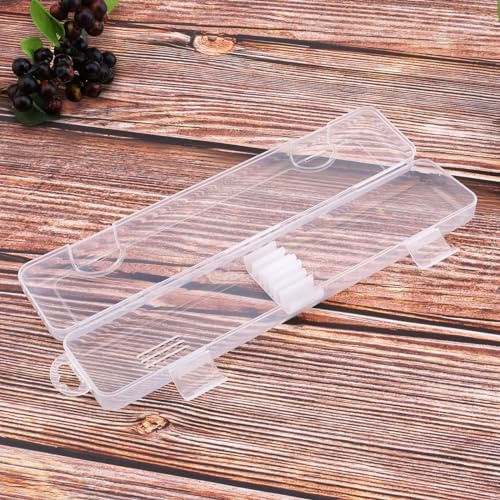 OriGlam, contenitore da viaggio trasparente per posate, astuccio portatile per utensili da tavola, contenitore organizer chiaro per cucchiai, forchette e bacchette per viaggi, campeggio, picnic (B)