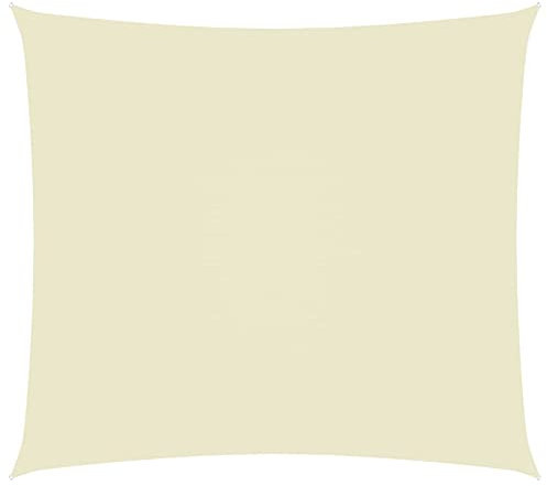 Homgoday Sonnensegel für den Außenbereich, Sonnensegel, rechteckig, 4 x 5 m, Creme, für Garten und Balkon, Sonnensegel für den Außenbereich, Seitenmarkise für Terrasse im Freien