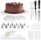 Bandeja para Tartas, Juego de Decoración de Tartas Prémium de 120 piezas: Soporte Giratorio para Tartas con Espátula para Tartas, Mangas Pasteleras con Boquillas