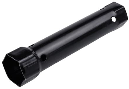 JADEWaa Llave tubular de 204 mm M34-40 Llave de tubo doble, herramienta de acero al carbono para fontanería, reparaciones del hogar, llave de lavabo