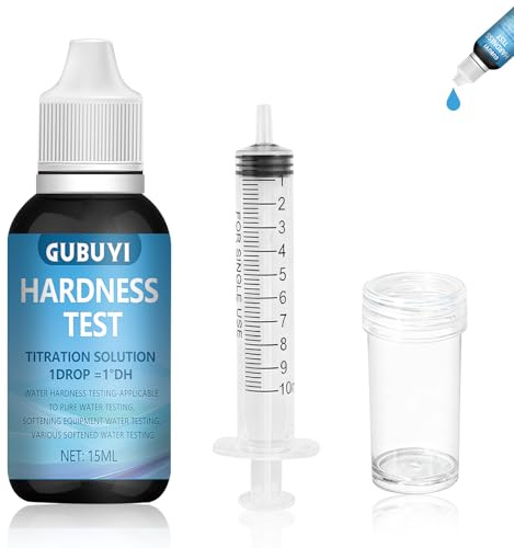Gubuyi 15ml Kit Durezza Acqua, Kit Test Analisi Acqua, Test Analisi Durezza, Test durezza Acqua Addolcitore, Kit Analisi Durezza Acqua, Misurare Calcare Acqua, Piscina, Acquari