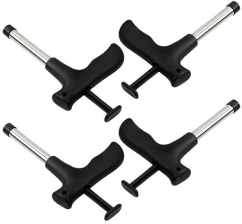 SECFOU 4 Abridores Pequeños para 10.8x9x1.2 Cm, Herramienta Manual de Acero Inoxidable con Punzón para Perforar, Mango Antideslizante, Uso Doméstico y Fiestas