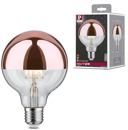 Paulmann 28674 LED-lampa Filament G95 7W Glödlampa Huvud spegel koppar 2700K Varmvit E27