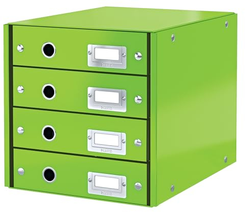 Leitz Schubladenset Click & Store WOW 4 Schubladen, Grün, 286 x 282 x 358 mm