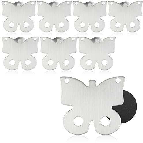 com-four® 8X Pesos Mantel magnéticos Acero Inoxidable - Pinzas Pesadas - Clips sujeción Mesa
