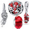 HappyStar Silber 925 Charms Anhänger für Armbänder, Combination Dangle Anhänger Bead Charms für Damen Kompatibel mit Pandora Europäischen Armbändern und Halskette （Mit Spacer Beads