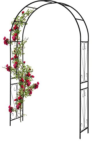 Garden Gear 2.2 Metre Metal Garden Arch Swirl Design Outdoor Decorative Floral Plant Support
