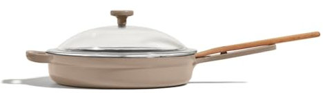 Our Place Cast Iron Always Pan | Premium Enameled, Toxin-Free Surface | 10-inch 8-in-1 Multifunctional Cookware System | Lid, Handle Covers | Heavy Duty Skillet | Oven & High Heat Safe | Steam