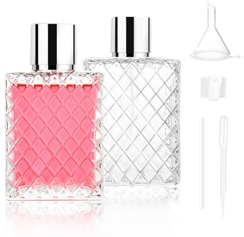 NVIYAM 2PCS 100ml Flacon Parfum Vide, Flacons vaporisateurs rechargeables, Vaporisateur Parfum Vide, Vaporisateur de parfum pour Voyage, Portable de Voyage Atomiseur Pulvérisation Flacon de Parfum