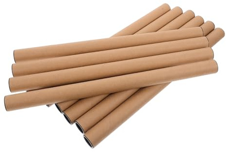 Operitacx Tubo per Poster da Spedizione in Carta Kraft 2,5 Cm X 40 Cm Set da 10 Pezzi Coperchio per Protezione e Conservazione di Opere D'arte, Poster e Documenti