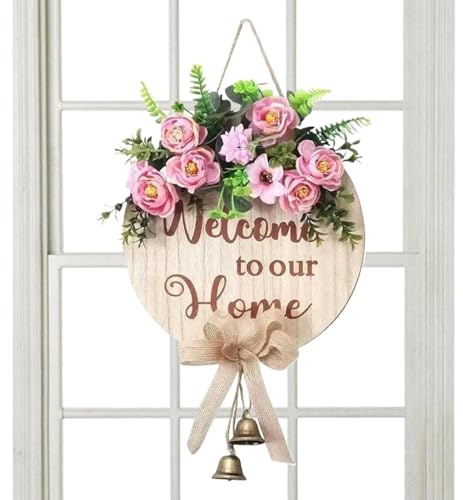 Cartel de bienvenida a nuestra casa - a nuestra decoración de pared para el porche delantero de la casa | Letrero de pared para decoración de pared de bienvenida a nuestra casa