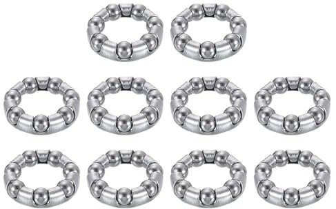 QUARKZMAN Rodamiento de Bolas para Biela 3/16 (5 mm) x 7 Bolas, 10Pcs de Rodamientos de Bolas de Repuesto para Rodamientos de Eje de Pedalier Y Rodamientos de Cuadro de Rueda