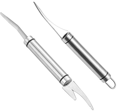 DECHOUS 2stücke Fischschuppenentferner Für Haushalt Praktische Garnelenreiniger Aus Edelstahl Professionelle Schälwerkzeuge Für Fisch Und Garnelen Kompaktes Design Für Einfachen Gebrauch