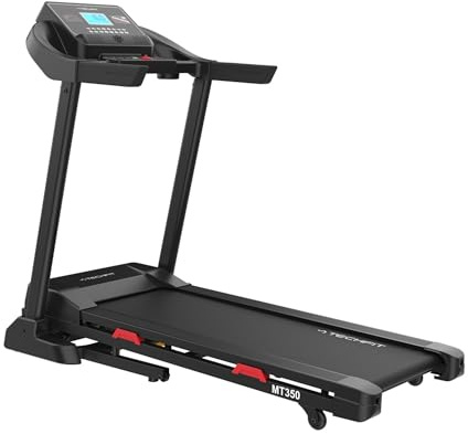 TechFit Tapis Roulant Elettrico con Inclinazione Elettrica, Velocità Fino a 16 km/h, Superficie 120x42 cm, 16 Programmi Preimpostati, Bluetooth, Sensori di Pulsazioni, Design Compatto Pieghevole-120kg