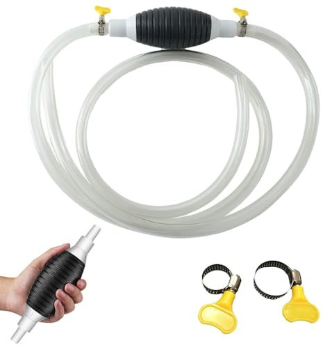 Fuel Petrol Syphon Pump 2M, Hand Fuel Pump Water Liquid Transfer Pump, Multifunction Liquid Sucker Pump for Gasolin, Diesel, Gas, Petrol, Diesel Oil, Liquid, Water, Fish Tank, Portable Siphon Pump
