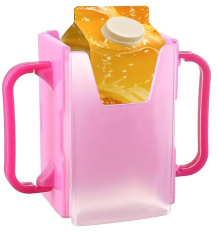 Porte-carton de boisson – Support de boîte à lait anti-compression, support portable pour boissons | Support de tasse anti-déversement pour boîtes à jus et sacs, support réglable pour lait, jus, Porte