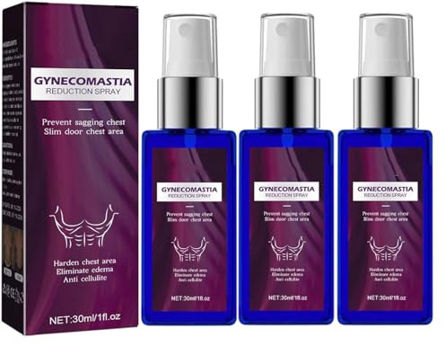 Spray anti-ginecomastia, spray brucia-cellulite per il seno per uomo, elimina il grasso in eccesso, modella il corpo, riduce il seno maschile