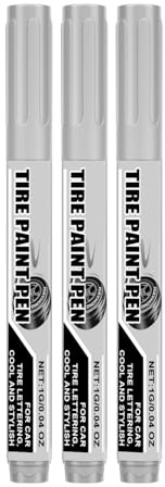 Générique Marqueur de Pneu Imperméable,Marqueur Réparation Instantanée Argent Lustré | Stylo Éliminateur De Rayures | Pour Automobile Berlines Camions VUS Maison Intérieur Extérieur Garage