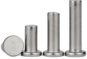 （50PCS） Stainless Steel 304 Solid Flat Head Rivets, Hand Hammered countersunk Head Nail Processing Accessories M4X25mm.