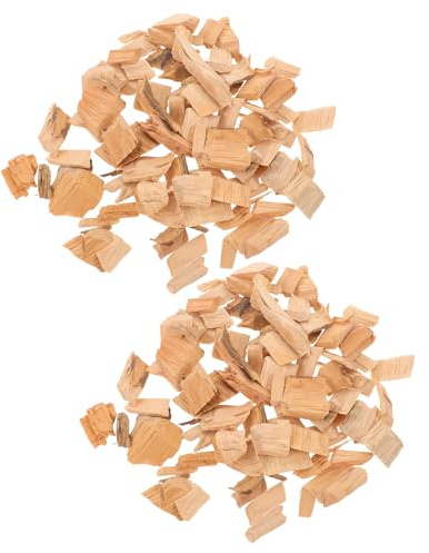 Toyvian Astillas de Madera de Ciprés para Ahumar y Barbacoa, Virutas de 3-5 Cm, 400 G por Bolsa, Paquete de 2, para Parrilla de Gas, Camping y Cocina al Aire Libre